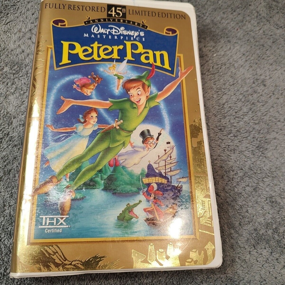 Peter Pan 45th Anniversary Limit Edition VHS Fully Restored THX Certified Wendy